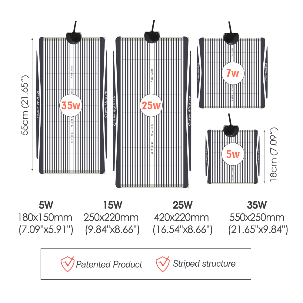 5W 15W 25W 35W Graphene Reptil – Seedling Heat Mat Bewertung und Preis
