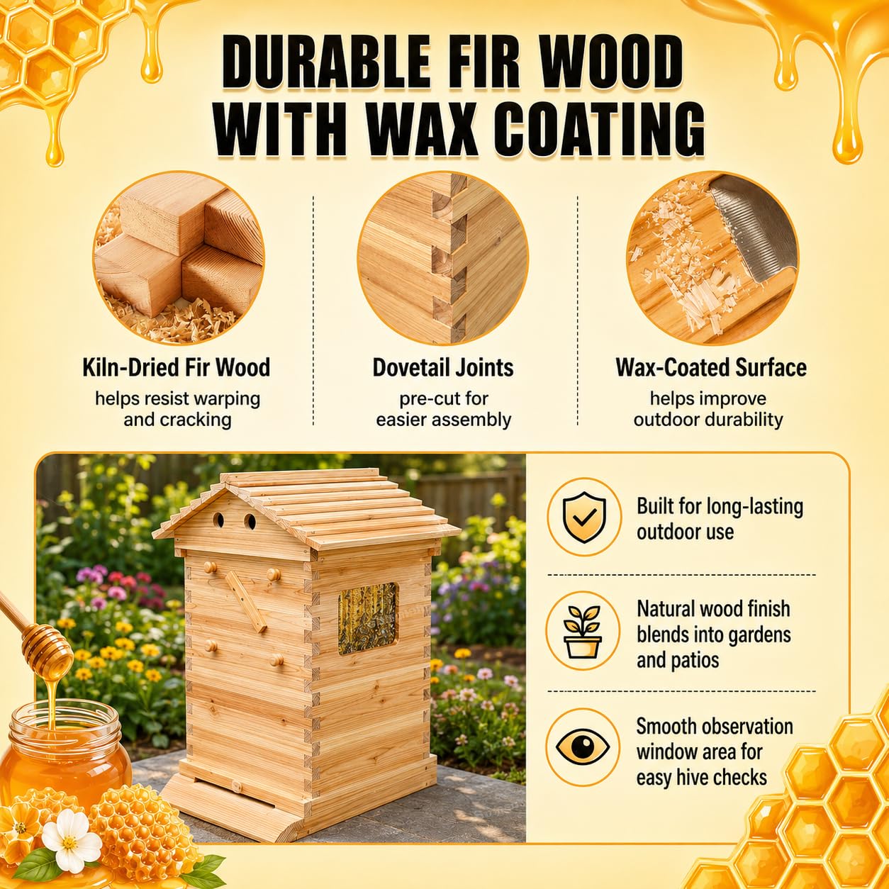 2-in-1 Bienenstock aus Holz mi – Beehive Frame Wax Bewertung und Preis